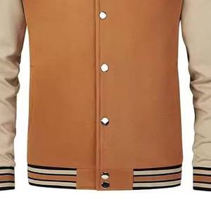 Unisex Varsity <b>Jacket</b> Breathable Windproof Eco-Friendly Canvas Geometric Patchwork Hooded <b>Winter</b> Streetwear Fully Customized - Product Image 3
