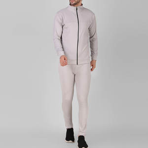 Combinaison d'entraînement de maternité haut de gamme pour hommes |   Ensemble de performance gris pierre minimaliste pour entraînement sportif urbain avec cordon de serrage - Product Image 1