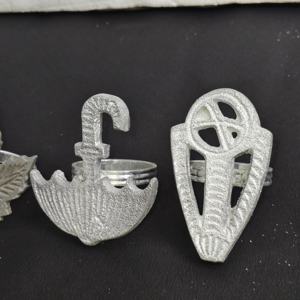 Anillo para Servilletas con Forma Original, Diseño de Tetera, Hoja de Arce y Paraguas, Porta Servilletas de Aluminio de una Sola Pieza para Decoración de Mesa - Product Image 3