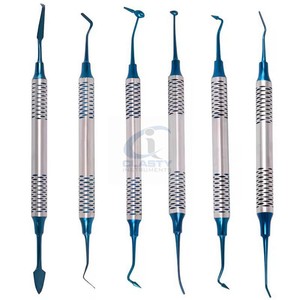 CLASTY INSTRUMENTS Kit de brosses dentaires pour tissus mous, soin des gencives, hygiène buccale, ensemble de brosses de nettoyage réutilisables en acier, instrument certifié CE - Product Image 1