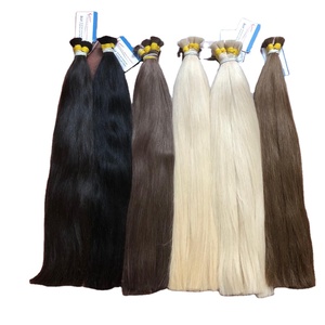 Extensions de cheveux humains vierges Remy couleur argentée blonde 613, cuticules alignées, pour cheveux vietnamiens, en vrac, 100g - Product Image 2