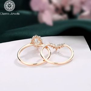Charm Jewells Rose Gold Plated <b>Silver</b> Moissanite Cushion Cut Prong Setting IGI Certified 3 GM Women's Romantic Engagement <b>Ring</b> - Product Image 3