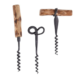 Sacacorchos con mango de hoja forjado a mano de hierro, abrebotellas de latón de acero inoxidable, regalo de Metal sostenible con caja empaquetada con logotipo personalizado - Product Image 5