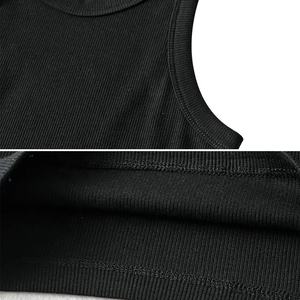 Dernière mode débardeur côtelé sans manches pour femmes haut court toutes couleurs toutes tailles fabrication personnalisée costume de yoga léger - Product Image 6