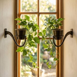 Antique Brass Handmade 22 cm Wall Planter Bagh Wall Bracket Planter for Home Decor Wedding Table Gift <b>Hanging</b> <b>Basket</b> Accessory - Product Image 2