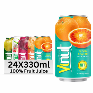 Blood Orange Juice Drink VINUT 330ml Vietnam Manufacturer Sugar-Free <b>Beverage</b> OEM/ODM Private Label Free Sample Wholesale - Product Image 1