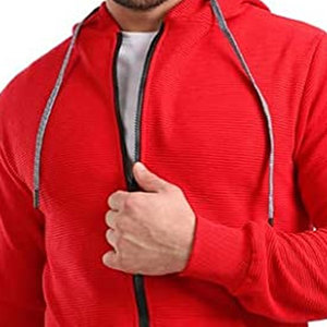 Mens Activewear Zipper Hoodie <b>Lightweight</b> Hooded Sweatshirt Breathable <b>Jacket</b> for Running Training and Sports Activities - Product Image 5