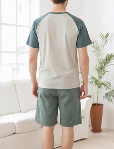 Conjunto de Camiseta de Manga Corta de Secado Rápido con Bloques de Color para Hombre, Ropa Casual de Verano, Conjunto de Dos Piezas de Poliéster Tejido - Product Image 2