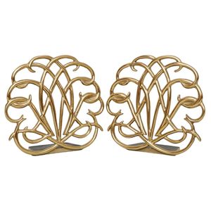 Sujetalibros de metal elegantes para el hogar, oficina, escritorio, estantería, libros pesados, organizador de libros - Product Image 2