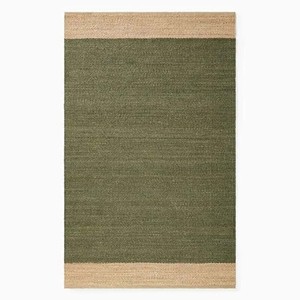 Natural Olive Green Handwoven Jute Rug Flat <b>Weave</b> Eco Friendly Area Carpet Modern Handmade Home Decor Living Room Mat - Product Image 1