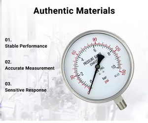 Kompakt Tasarımlı Basınç Göstergesi Kolay Kalibrasyon Aşınmaya Dayanıklı Mekanik Atölye Manometresi Hava Kompresörü için - Product Image 5