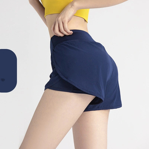 Shorts de sport personnalisés pour femmes, double couche, pour la course à pied, le fitness et le yoga, été - Product Image 5