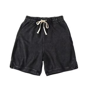 Shorts de Cintura Alta para Mujer, Lavado Ácido, 100% Algodón, Vintage, Transpirables, de Secado Rápido, Ecológicos, con Cintura Elástica, para Uso Diario - Product Image 1
