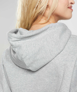 Sudadera con Capucha Oversize para Mujer, Color Liso, Hombros Caídos, Manga Larga, Mezcla de Algodón Tejido, Logo Frontal, Ropa Casual de Invierno - Product Image 6