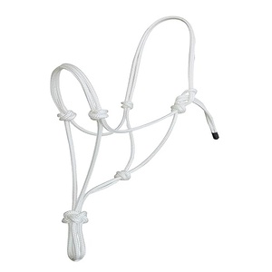 Wholesale Sports KKj-068 Custom Design <b>Rope</b> Leather Horse Halter Soft Padding Alloy Hardware Durable Comfortable Horse - Product Image 1
