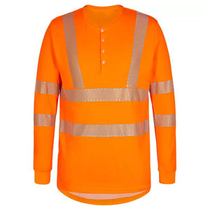 Men Long Sleeve Safety Working Wear T Shirts Hi Vis Reflective Safety Traffic Duty Road Construction T-Shirts - Product Image 5