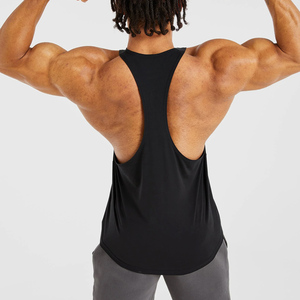 <b>Men's</b> <b>Black</b> Sleeveless Tank Top O-Neck Solid Casual Workout <b>Vest</b> Breathable Knitted Polyester Fit Compression Customizable - Product Image 4