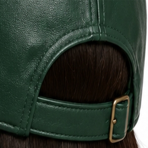 Unisex Leather <b>Baseball</b> <b>Cap</b> Premium Leather Adjustable 6-Panel Casual Lightweight Comfortable Daily Wear Leather <b>Baseball</b> <b>Cap</b> - Product Image 5
