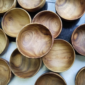 Vietnam Solid Wood Eco-Friendly Classic Serving Bowl Handcrafted Natural <b>Tableware</b> for Kitchen & Dining - Product Image 1