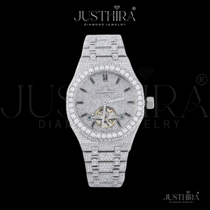 Montre en quartz de luxe de qualité supérieure avec diamants Moissanite, bracelet élégant pour femme, cadran en cristal, montre-bracelet cadeau disponible à bon prix - Product Image 3
