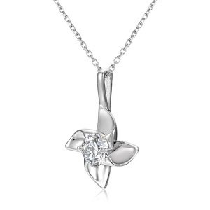 Innovant laboratoire cultivé diamant bijoux en gros argent 925 Moissanite <span class=keywords><strong>moulin</strong></span> à <span class=keywords><strong>vent</strong></span> pendentif collier pour femmes destin bijoux - Product Image 2
