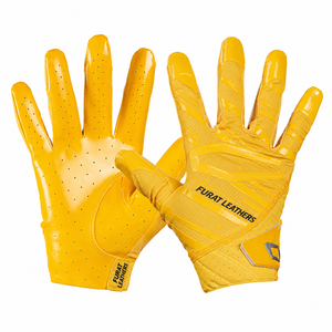 Gants de sport FURAT LEATHERS à doigts entiers, antidérapants, en silicone/PU, jaunes, perforés, respirants, unisexes - Product Image 2