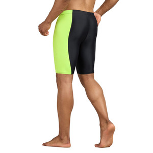 Shorts de yoga pour hommes à taille mi-haute en Spandex/Polyester sans coutures - Anti-plis, écologiques, séchage rapide, contrôle élastique, style urbain - Product Image 3