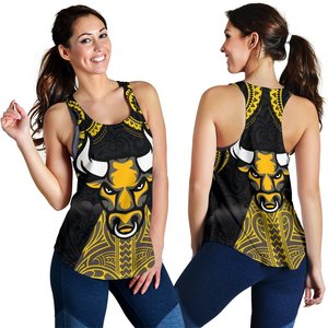 Top Deportivo de Mujer, Negro y Amarillo con Estampado Floral, sin Tirantes, Tejido en Poliéster, Estilo Deportivo, con Estampado en la Espalda, Transpirable, Cuello Redondo, Digital - Product Image 1