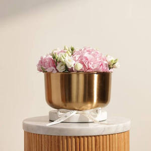 Maceta de Metal de Lujo, Resistente, para Jardín, Interior y Exterior, Florero de Hierro, Decoración de Escritorio, Venta al Por Mayor - Product Image 5