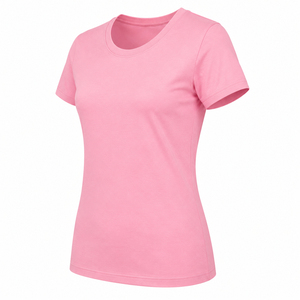 Camiseta Personalizada de Cuello Redondo y Manga Corta para Mujer, Color Sólido, 100% Algodón, Tejido Transpirable, Corte Regular, Logotipo Impreso - Product Image 5