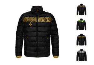 Veste matelassée pour hommes manteau matelassé chaud d'hiver fermeture éclair complète manches longues col montant imprimé vêtements d'extérieur décontracté Streetwear vestes - Product Image 3