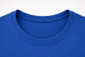 Camiseta Corta Azul para Mujer, Estilo Casual, Cuello Redondo, Manga Corta, Estampado de Mariposas, 100% Algodón, Primavera Verano - Product Image 5