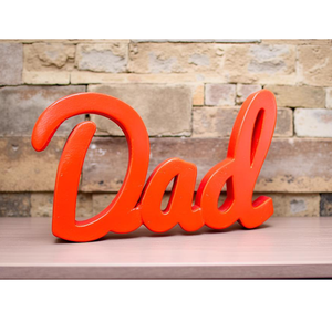 Table décorative créative en bois d'ingénierie Dad Fancy Showpiece, articles décoratifs en bois esthétique, peint en orange - Product Image 1