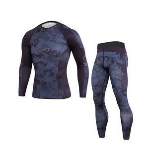 Ensemble de compression athlétique professionnel, vêtements de fitness, séchage rapide, respirant, vêtements de sport pour hommes, performance sportive - Product Image 2