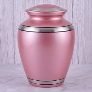 Urna funeraria para adultos de latón plateado y morado con superficie mate para cenizas humanas, urna conmemorativa y de entierro para cenizas de adultos. - Product Image 3