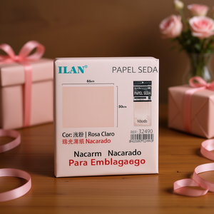 Carta Velina Rosa Chiaro 50x66cm Perlata per Confezioni - Product Image 2