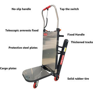 Portable 250kg disesuaikan dukungan tangan truk Aluminium listrik Dolly tangga dengan Crawler-type tangga mendaki troli - Product Image 3