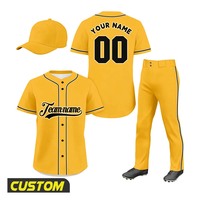 Grosir Jersey Baseball Kualitas Terbaik 100% Poliester Pria Wanita Ukuran Besar Logo Kustom Dicetak Seragam Baseball Jahitan Olahraga