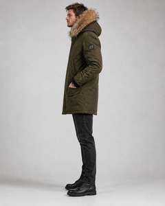 Men's Long Hooded Puffer Jacket With Fur Collar Windproof <b>Winter</b> <b>Coat</b> Solid Color Casual Outwear <b>Thick</b> Polyester Zipper Closure - Product Image 2