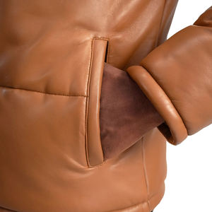 Custom Logo Front Design <b>Men's</b> Winter Puffer Jacket with Cotton/Polyester Fabric Windproof <b>Turtleneck</b> Collar <b>Black</b> Customizable - Product Image 6