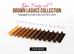 Charmlash - Extensiones de Pestañas al por Mayor, Color Marrón Oscuro, Extensiones de Pestañas Individuales, Color Marrón Claro, Más Vendidas, Volumen Completo, Esponjosas - Product Image 3