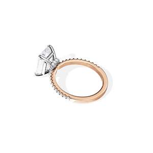 Anillo de Compromiso de Diamante Cultivado en Laboratorio con Corte Esmeralda Chapado en Oro de 14K para Mujer, 2.5 Quilates, Certificado IGI, Joyería Clásica para Boda - Product Image 4