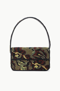 Sac à bandoulière de luxe fait main en perles rouges, motif ethnique Paisley brodé, sac de soirée à rabat, style bohème chic pour femme, logo personnalisé - Product Image 2
