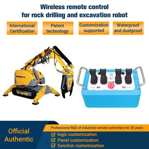 Plug Play Waterproof USB <b>Rechargeable</b> Hydraulic Proportional <b>Wireless</b> Remote Controller with 4 Levers for Crane Hydraulic System - Product Image 5