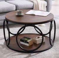 Offre Spéciale Table d'appoint en bois faite à la main en métal de luxe de haute qualité Table basse centrale en métal pour salon extérieur et intérieur