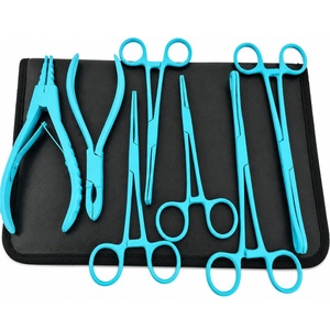 Kit d'outils de perçage corporel professionnel en acier inoxydable de haute qualité, 8 pièces, durable, avec étui, pinces pour perçage d'oreilles, de nez et de tétons - Product Image 5