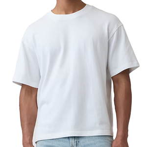 Camiseta de algodón de corte holgado para hombre, de peso pesado, lisa, para impresión personalizada, fabricante de ropa OEM ODM, proveedor mayorista, camisetas holgadas premium - Product Image 1