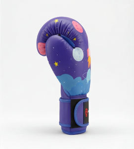 Guantes de Boxeo Infantiles con Diseño de Cohete Espacial Morado, Guantes de Entrenamiento Juveniles con Diseño de Galaxia, Equipo de Sparring para Niños - Product Image 3