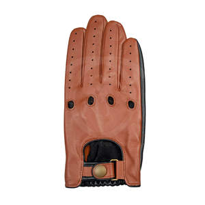Gants de conduite en cuir d'agneau, finition douce et lisse, durables, unisexes - Product Image 4