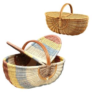 PHU HAO Customizable Vintage Natural RATTAN Handcrafted Eco-Friendly Harvest Picnic <b>Basket</b> for Fruit Harvest <b>Bread</b> Storage - Product Image 1